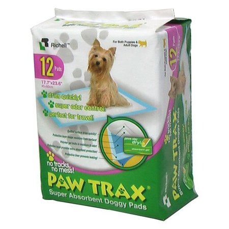 RICHELL USA Richell USA 94545 PAW TRAX DOGGY PADS - 200 PACK - four 50 CNTs 94545
